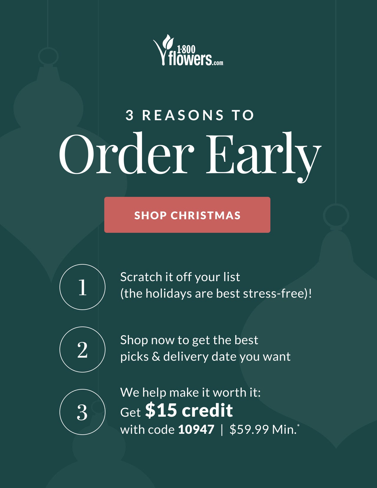 ORDER EARLY - SHOP CHRISTMAS