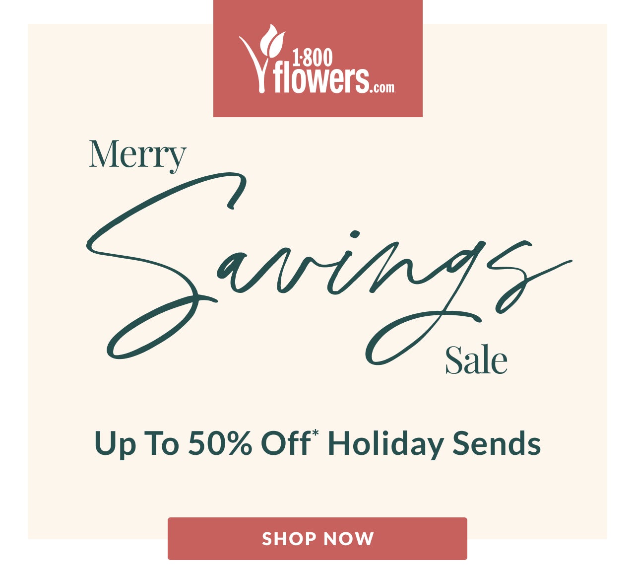 Up To 50% OFF Holiday Sends