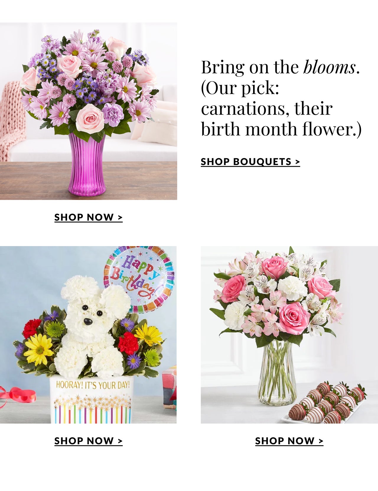 SHOP BOUQUETS