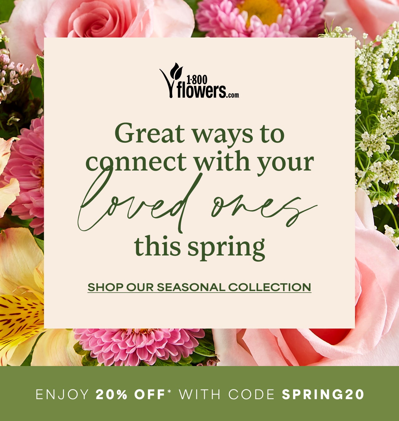 SHOP OUR SEASONAL COLLECTION 20% WITH CODE SPRING20