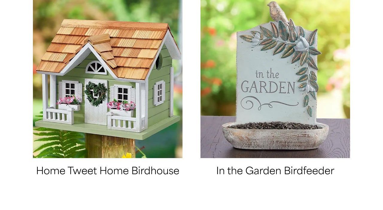 Birdhouse and Garden Birdfeeder