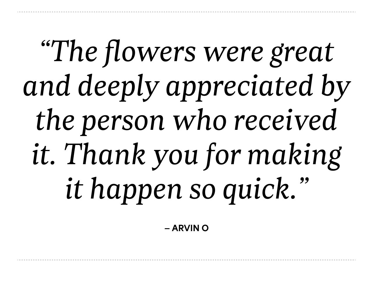 ARVIN O QUOTE