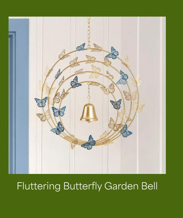 FLUTTERING BUTTERFLY GARDEN BELL