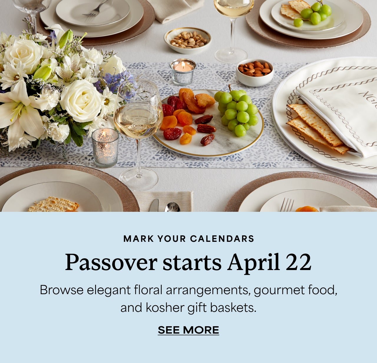 PASSOVER STARTS APRIL 22