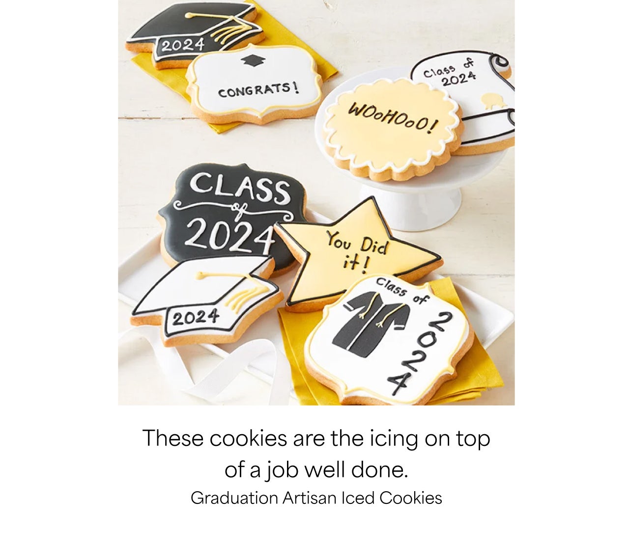 GRADUATION ARTISAN ICED COOKIES