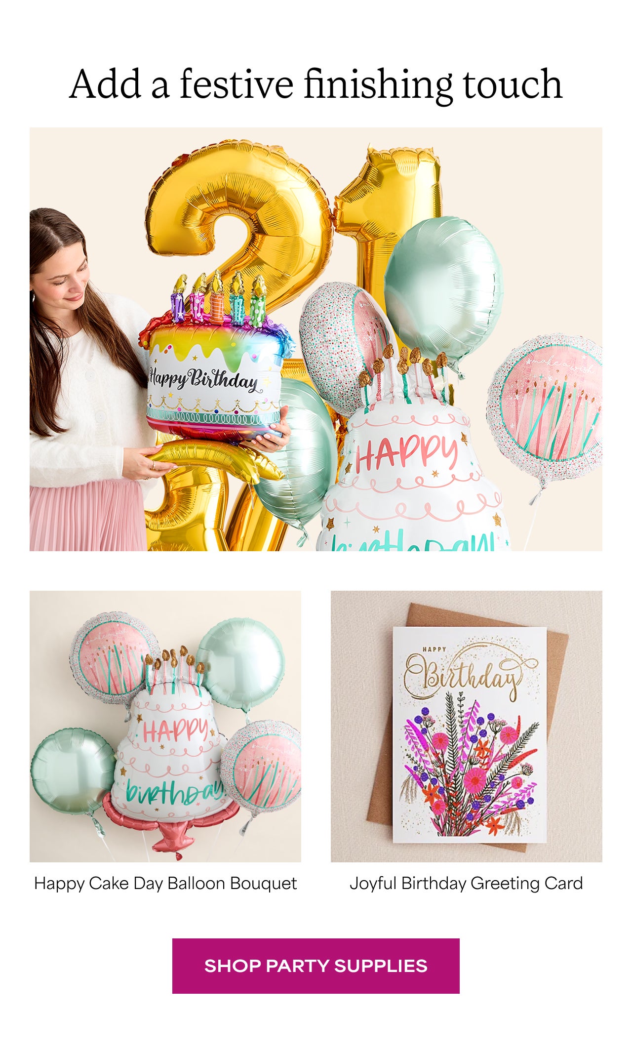 SHOP BIRTHDAY SUPPLIES