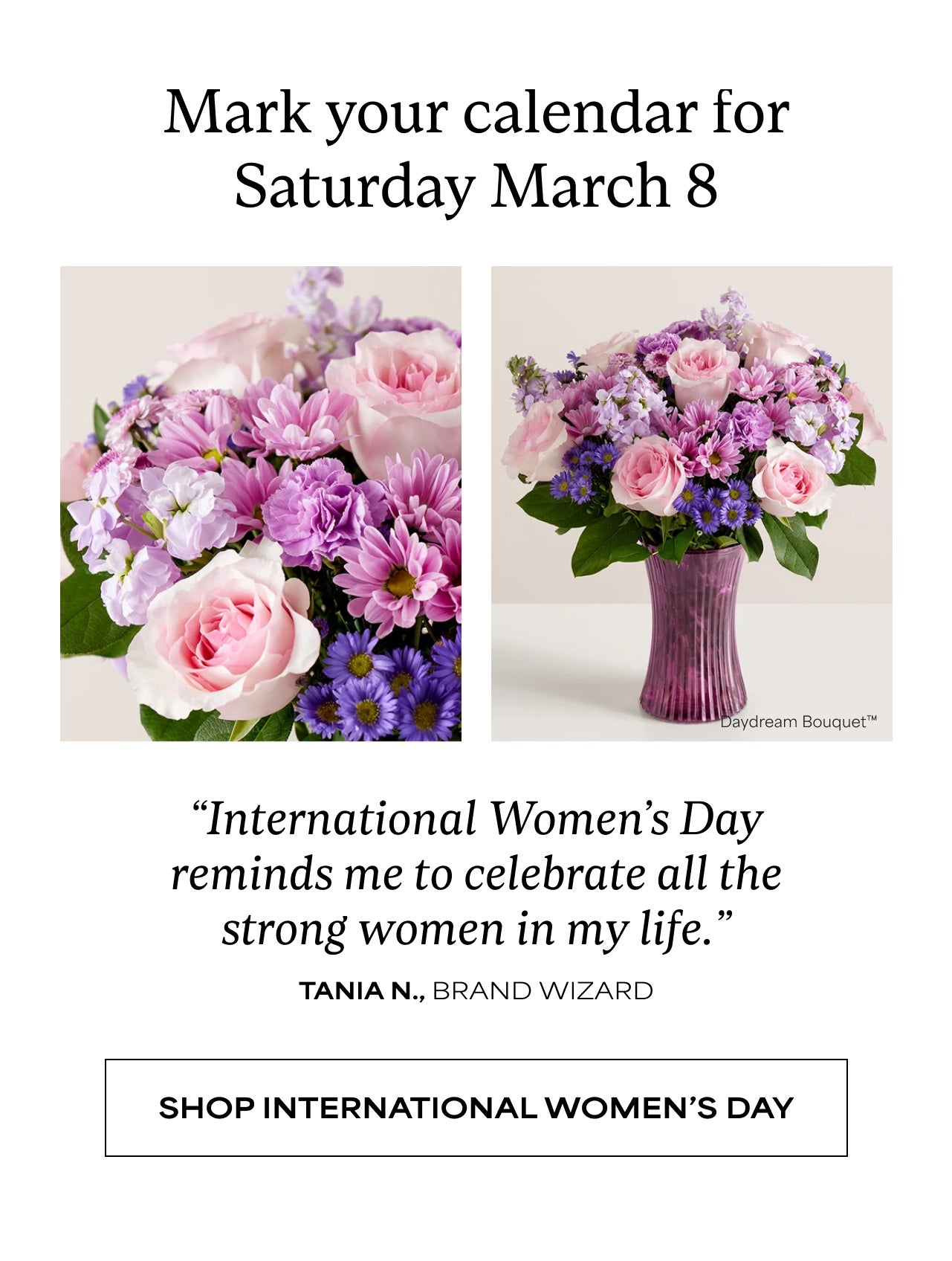 SHOP INTERNATIONAL WOMEN'S DAY