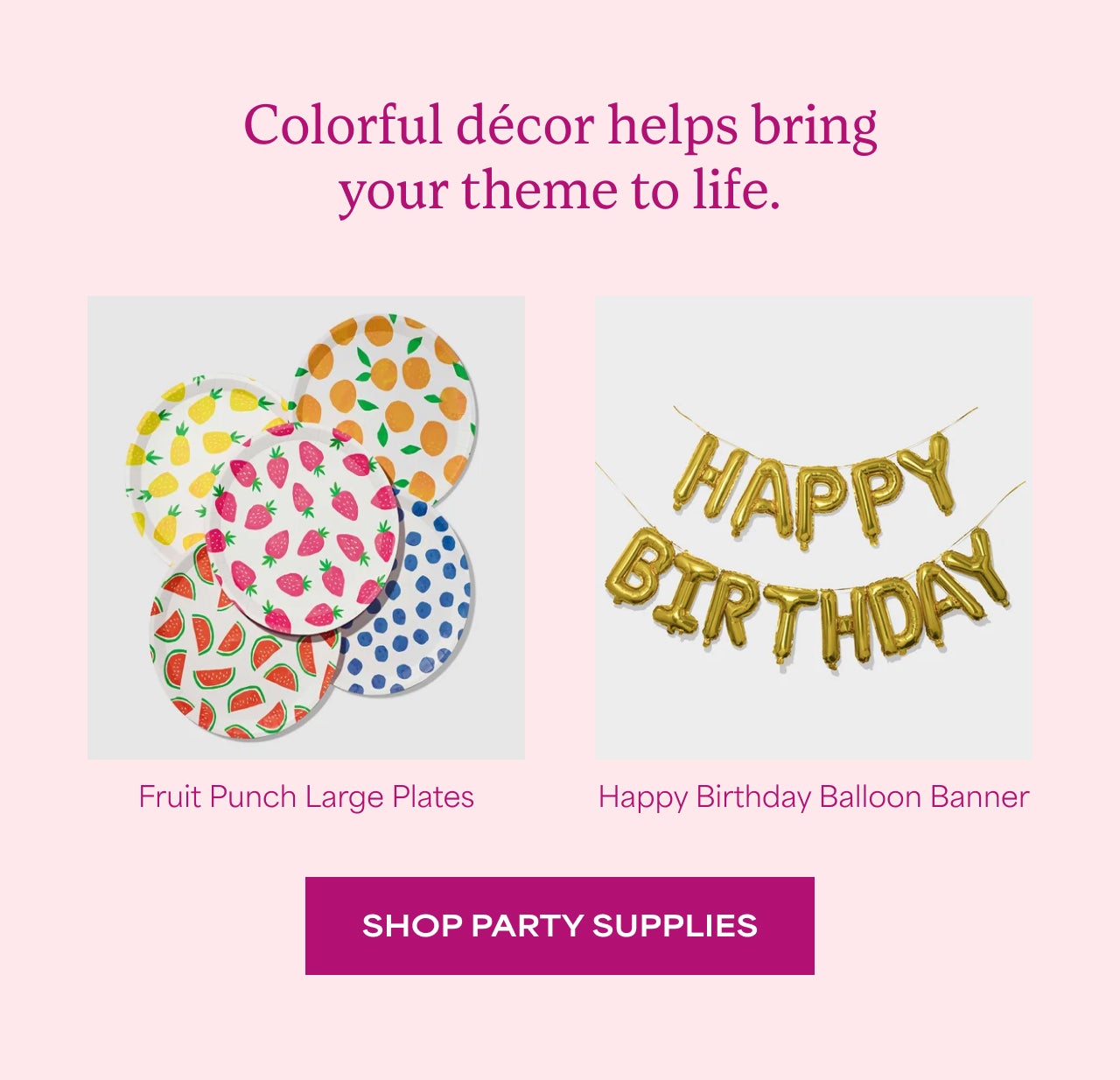 SHOP PARTY SUPPLIES