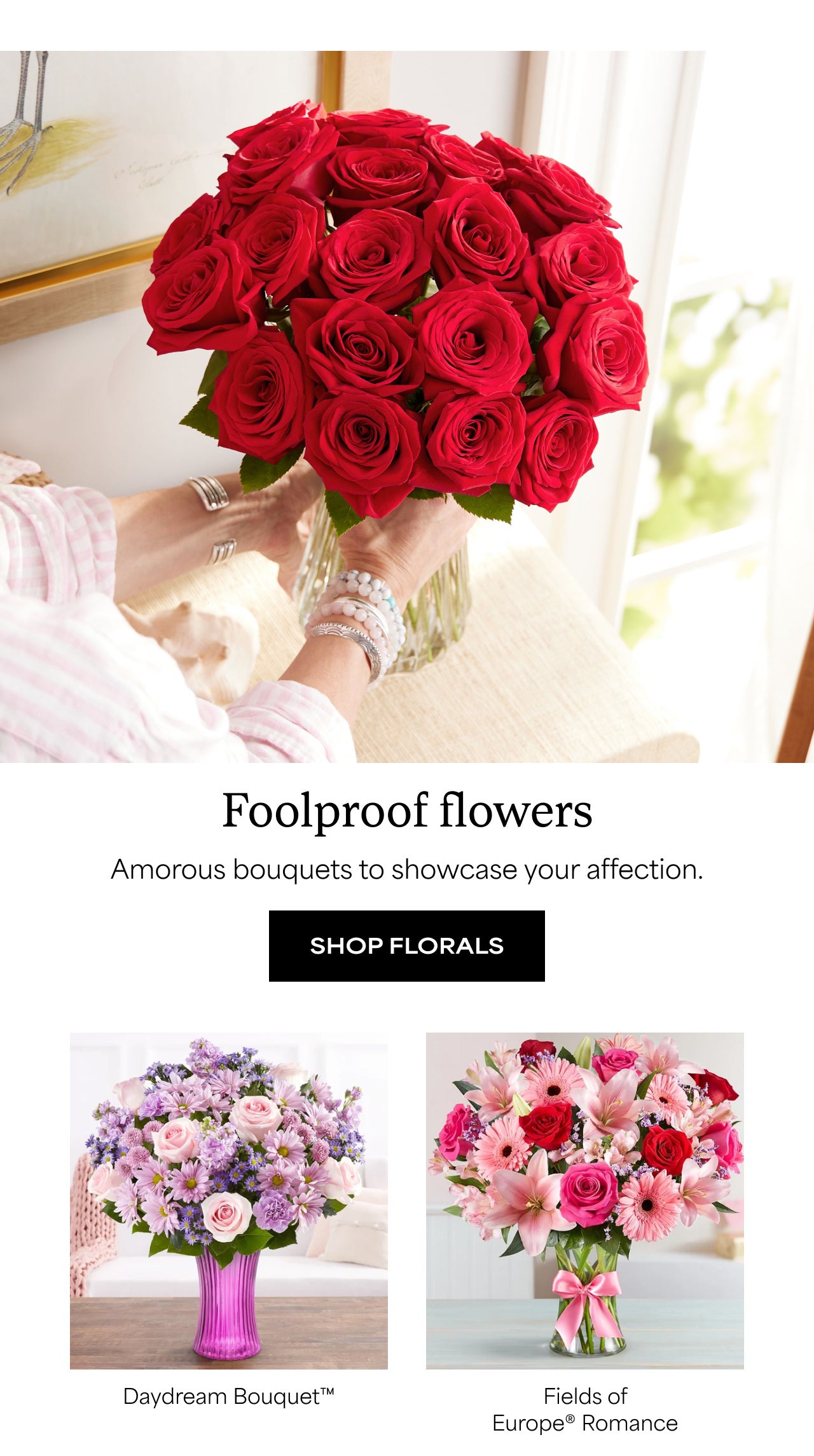 Foolproof Flowers | Amorous bouquets to showcase your affection | Shop Florals