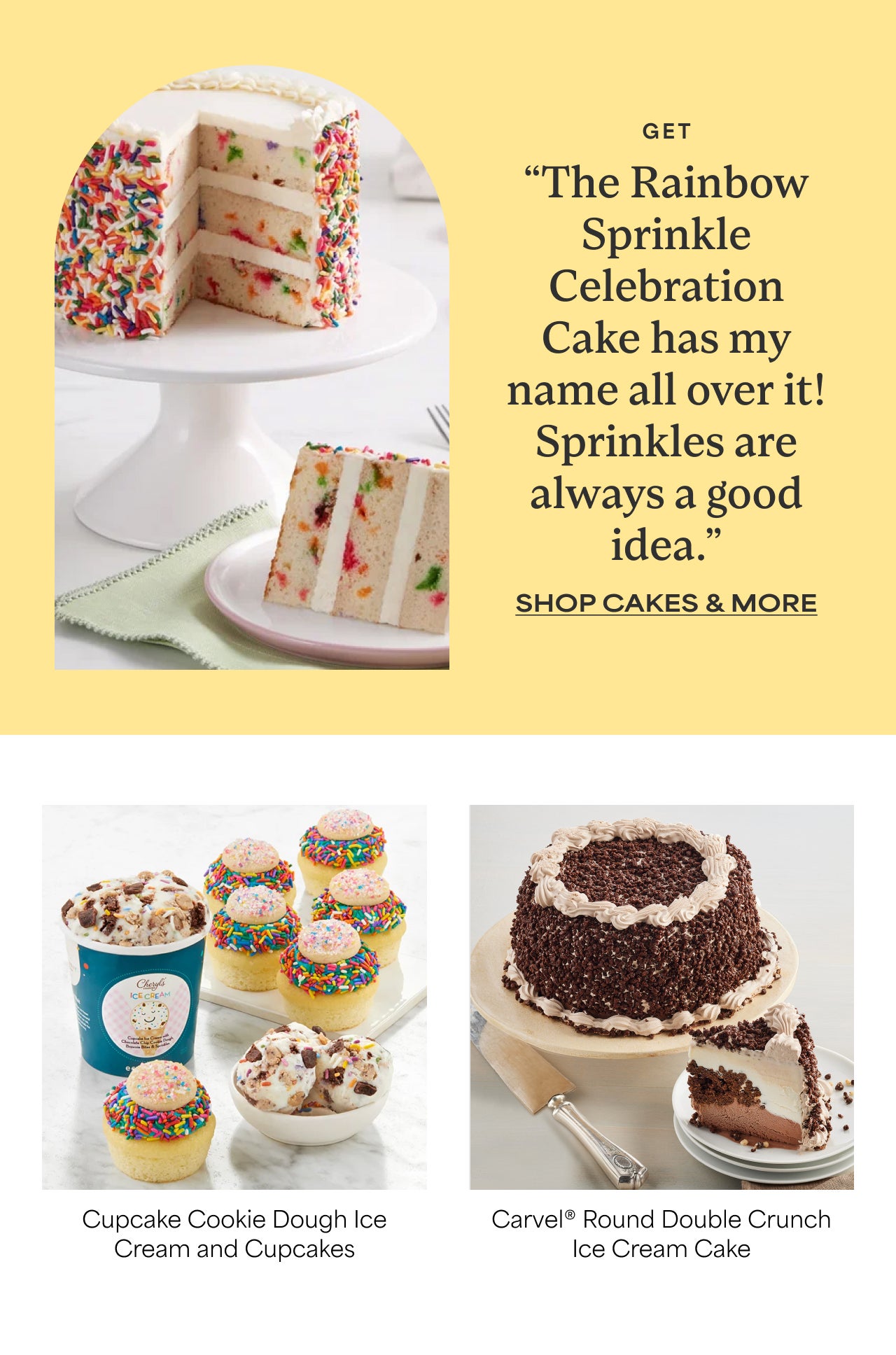 SAVE ON CAKES & MORE