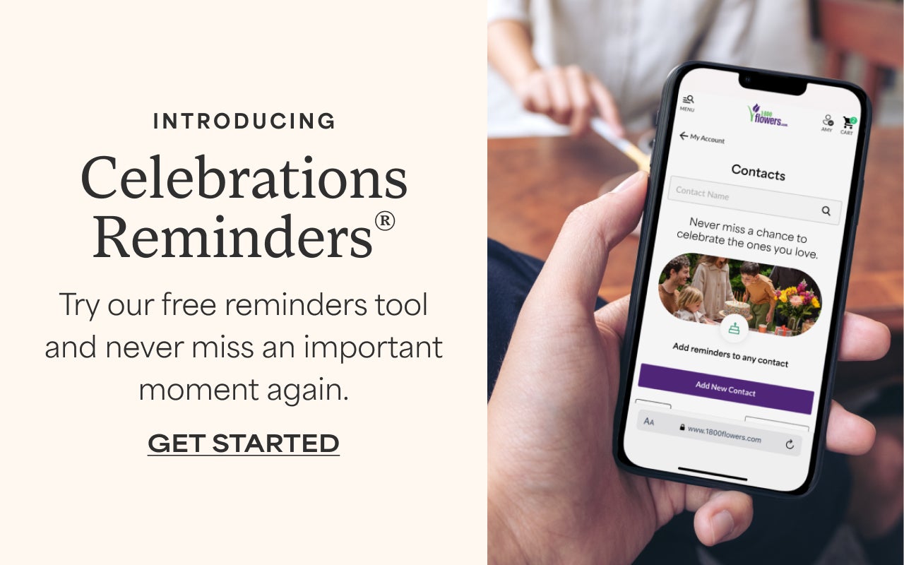 Introducing Celebrations Reminders | Try our free reminders tool and never miss an important moment again.  | Get Started