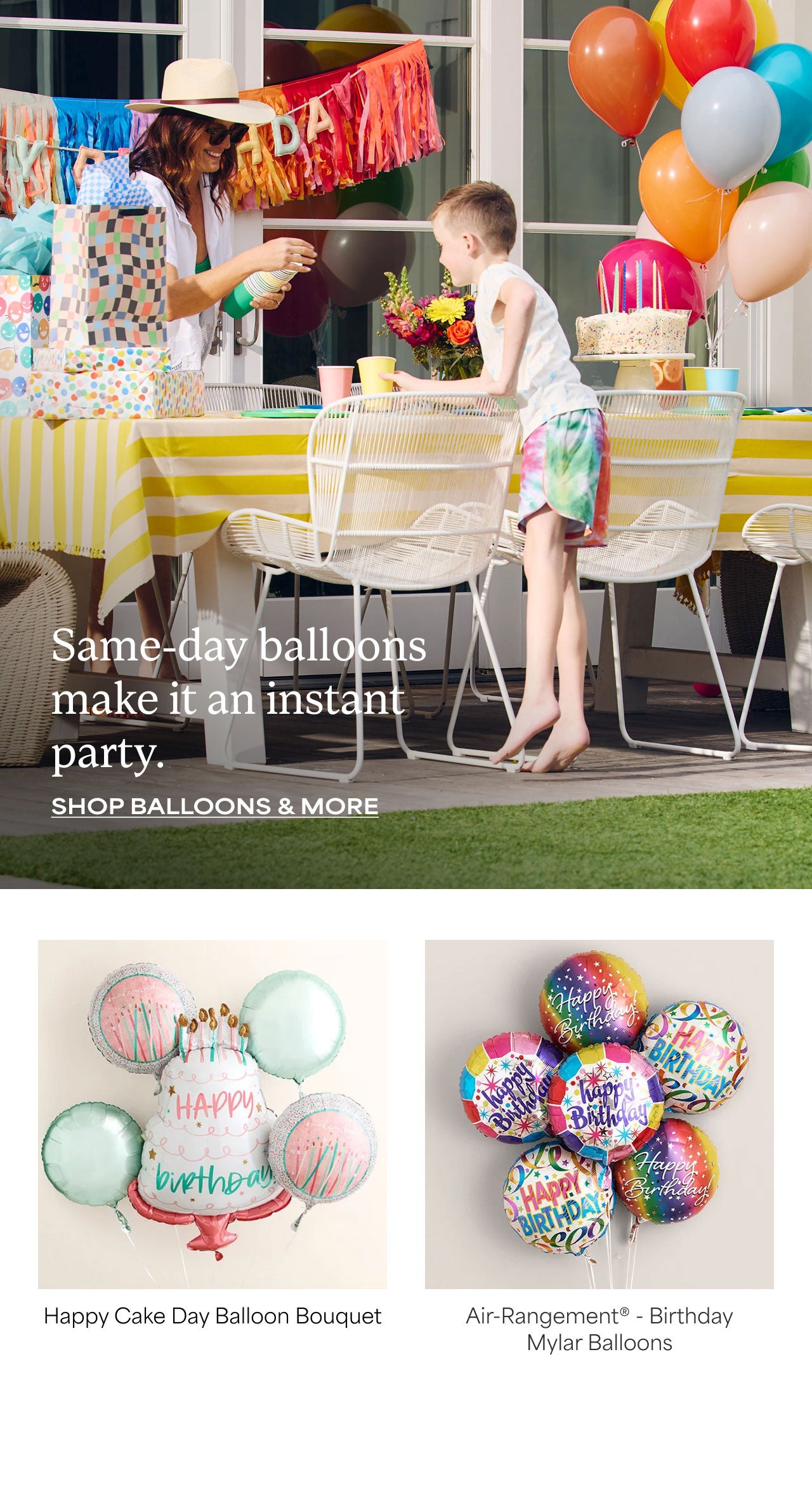 Same-day balloons make it an instant party. | Shop Balloons and More