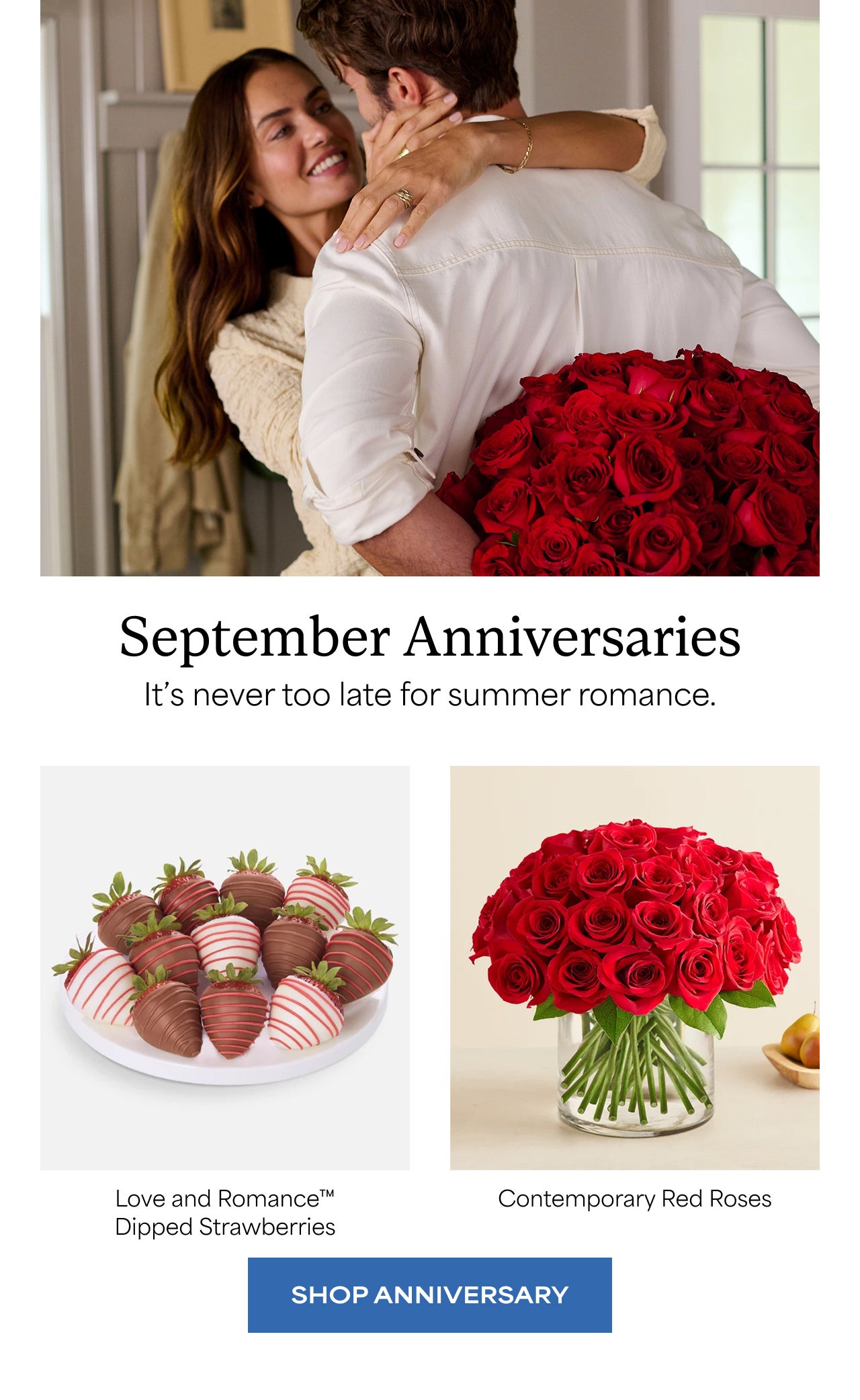 September Anniversaries | It's never too late for summer romance | Shop Anniversaries