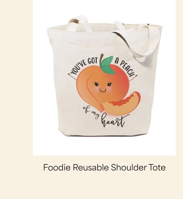Foodie reusable tote